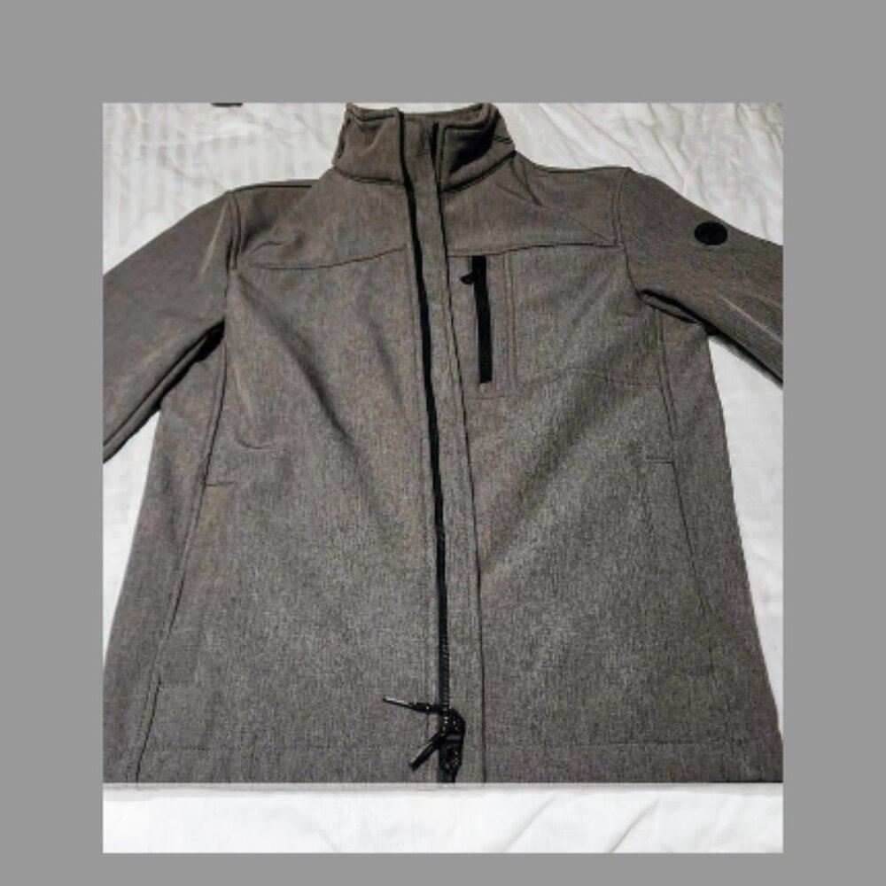 Like New! CALVIN KLEIN Infinite Stretch Soft Shell Jacket- XS- Lt. Grey Heather
